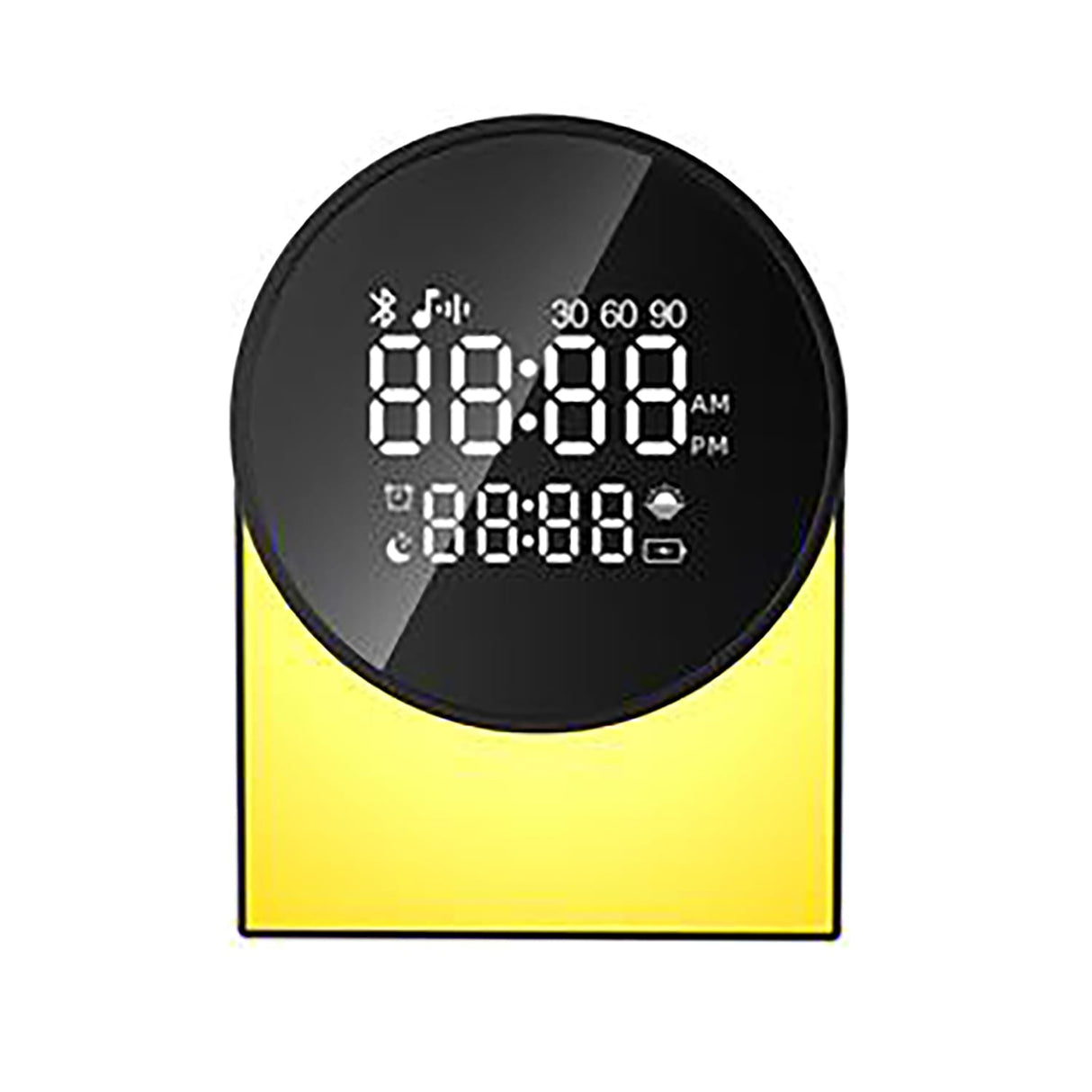 Priority Products Rechargeable Digital FM Radio Alarm Clock with Bluetooth Speaker, LED Night-Light, and Sound Machine, SM12, Black