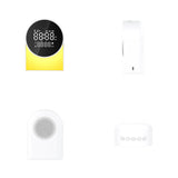 Priority Products Rechargeable Digital FM Radio Alarm Clock with Bluetooth Speaker, LED Night-Light, and Sound Machine, SM12, White