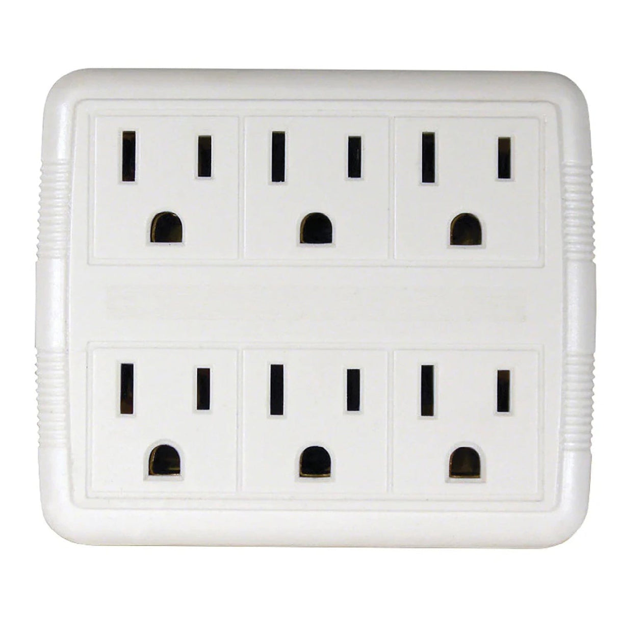 Prime 6-AC Outlet Grounded Wall Tap, PB801011