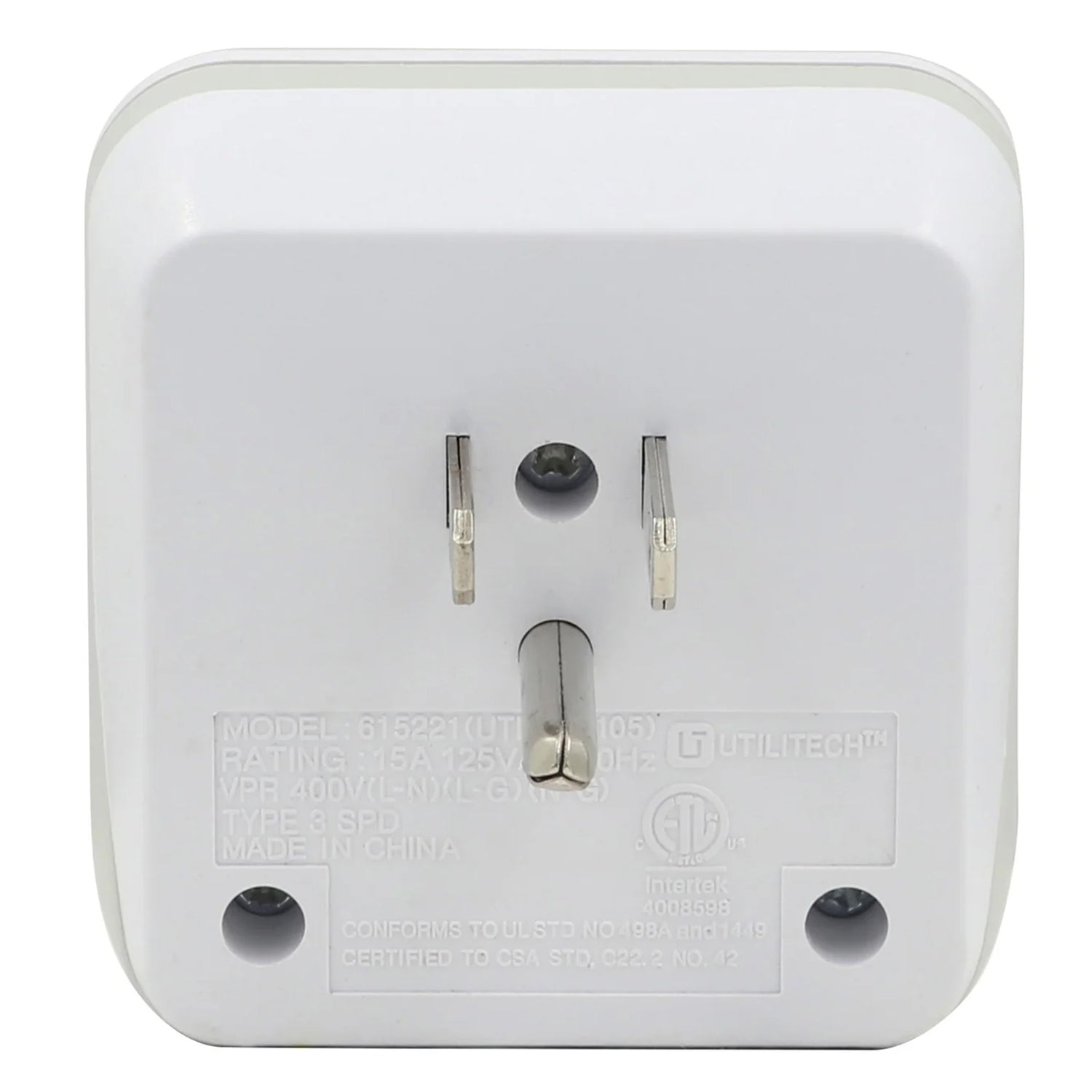 Prime 1-Outlet 900-Joules Surge Protector Wall Tap with Protected LED Indicator and End of Service Alarm, PB802105