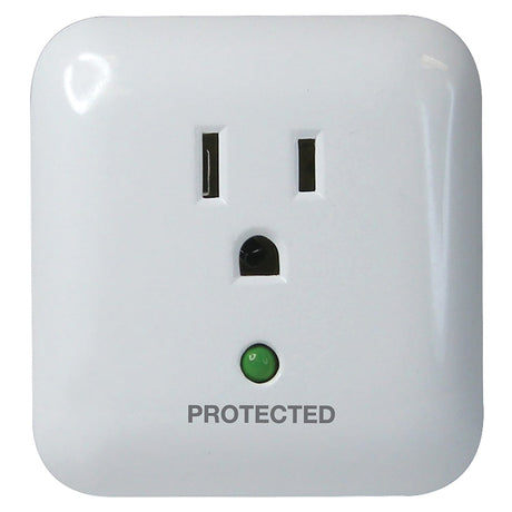 Prime 1-Outlet 900-Joules Surge Protector Wall Tap with Protected LED Indicator and End of Service Alarm, PB802105
