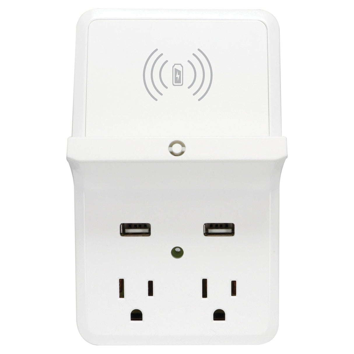 Prime Wireless-Charging-Dock Wall Tap with 2 Outlets and Dual USB Charger