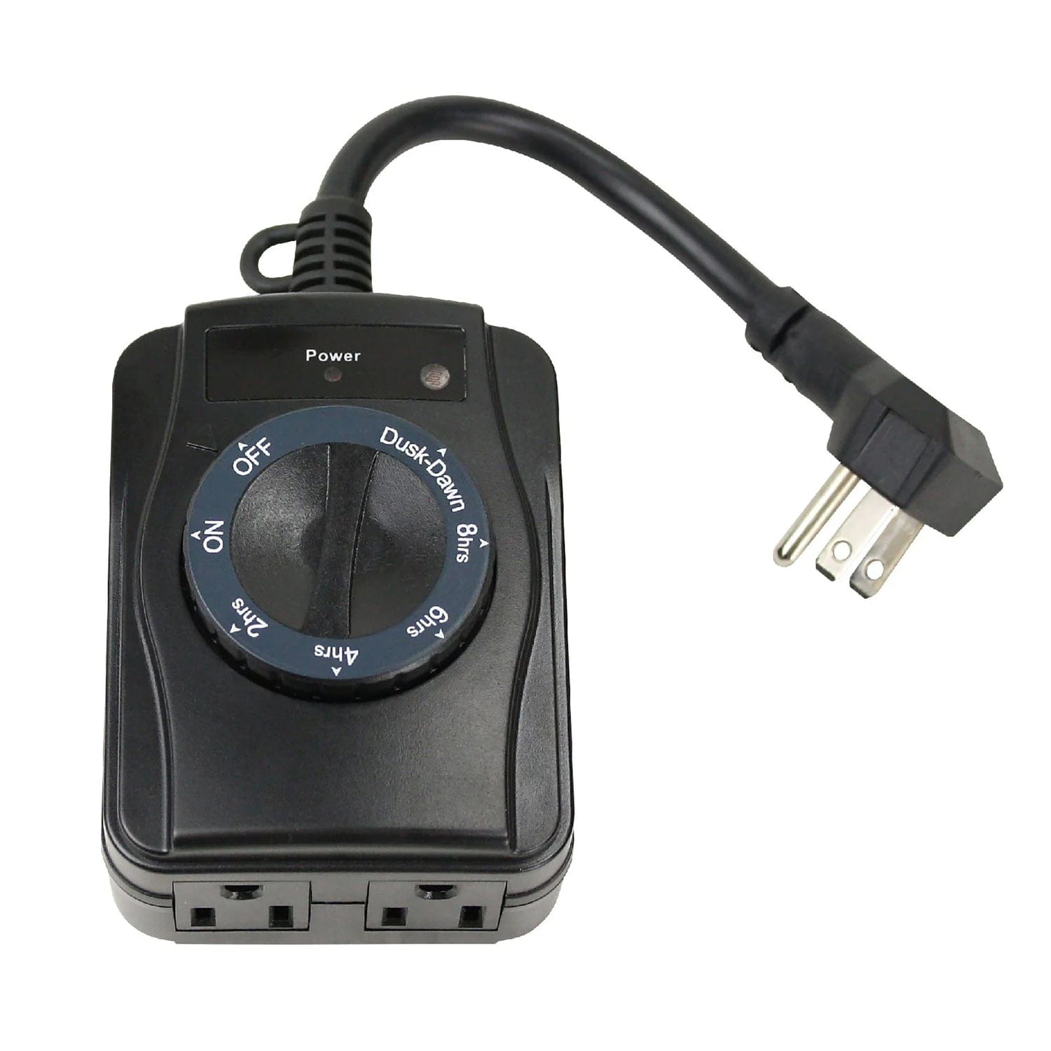 Prime 2-Outlet Grounded Outdoor Countdown Timer with Photosensor