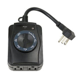 Prime 2-Outlet Grounded Outdoor Countdown Timer with Photosensor