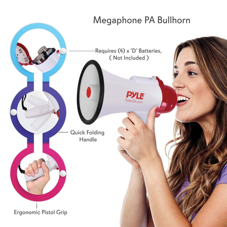 Pyle 30-Watt Professional Megaphone/Bullhorn
