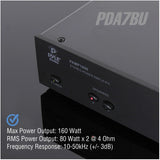 Pyle 2.1-Channel 200-Watt-Max Bluetooth Stereo Amplifier/Receiver with 2 Mic Inputs, FM Radio, USB, microSD, and Remote, PDA7BU