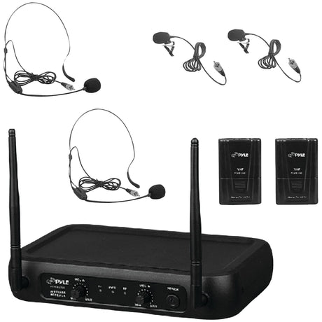 Pyle VHF Fixed-Frequency Wireless Microphone System