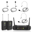 Pyle Premier Series Professional UHF Wireless Microphone System with 2 Body Packs, 2 Lavaliers, and 2 Headsets