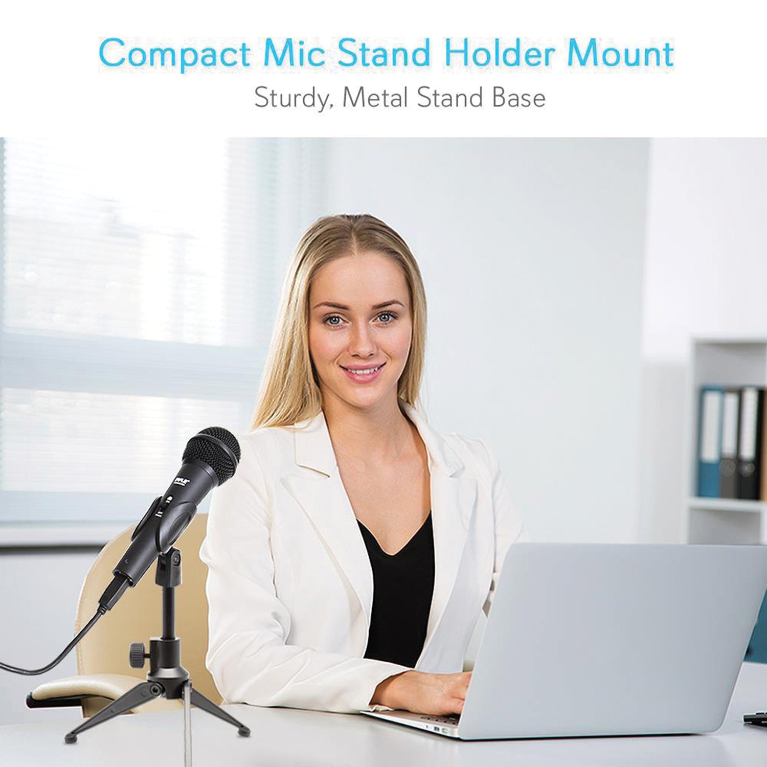 Pyle Adjustable Desktop Tripod Microphone Stand
