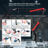 Pyle Universal Table Clamp Boom Shock Microphone Mount