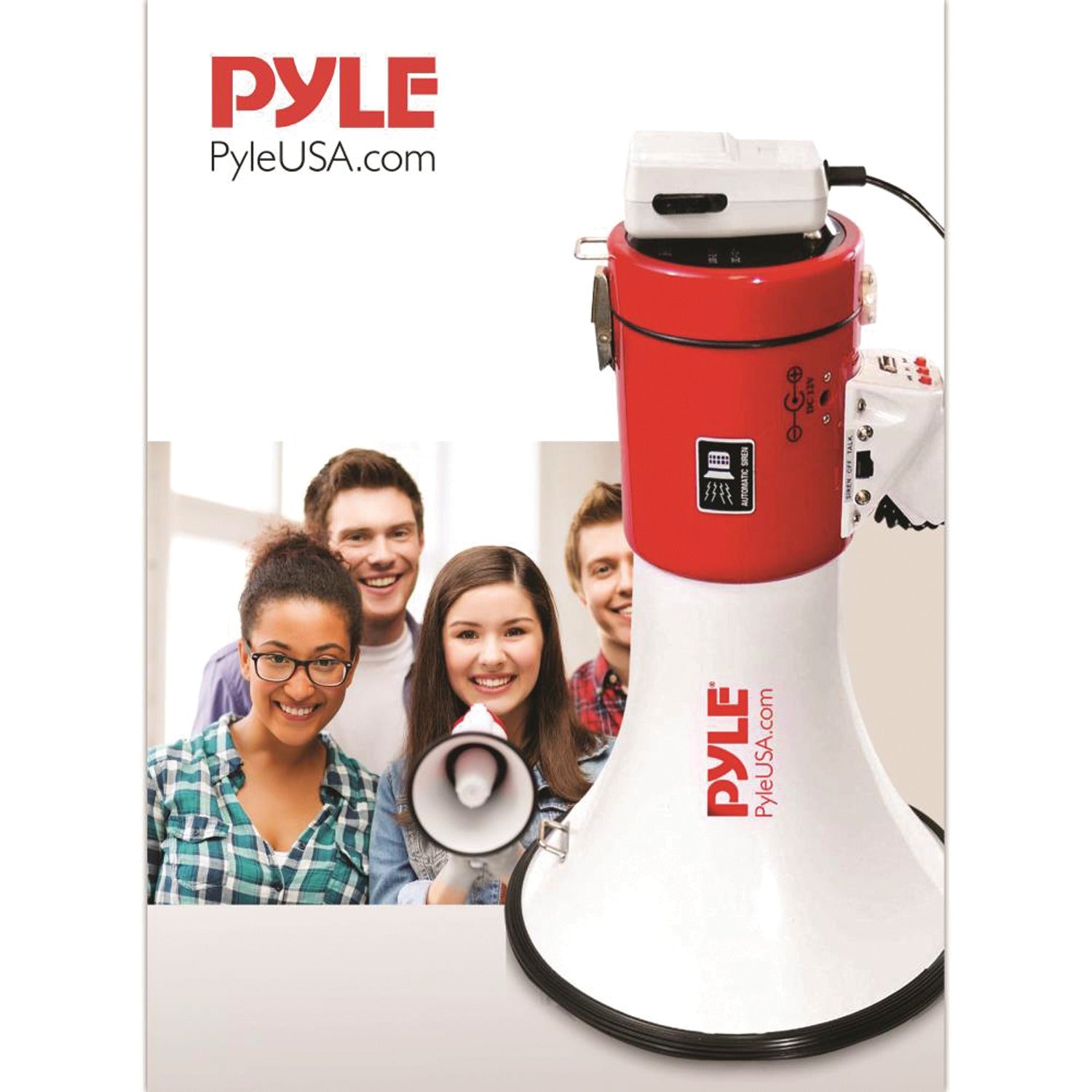 Pyle Professional Piezo Dynamic 50-Watt Megaphone with USB