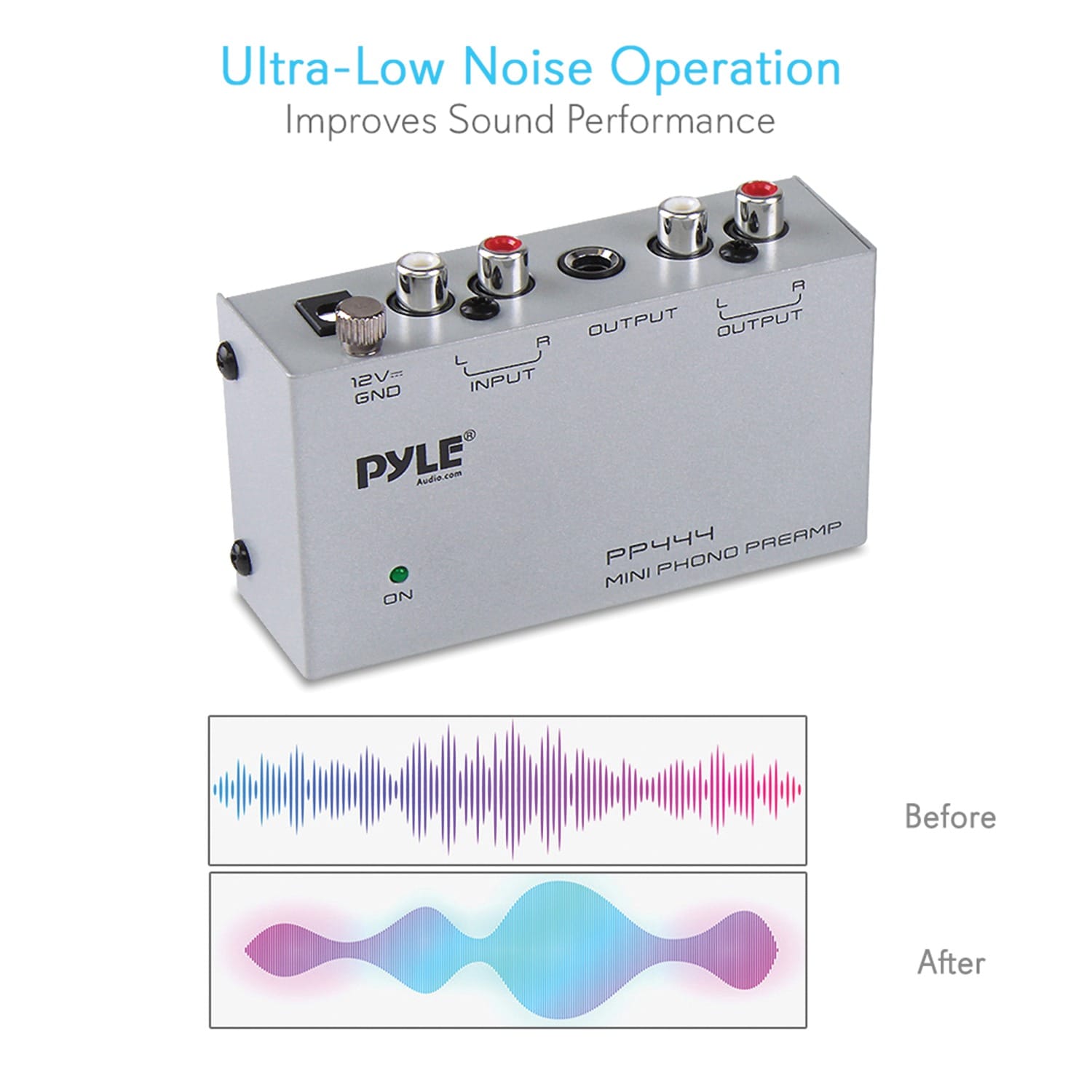 Pyle Ultra-Compact Phono Turntable Preamp