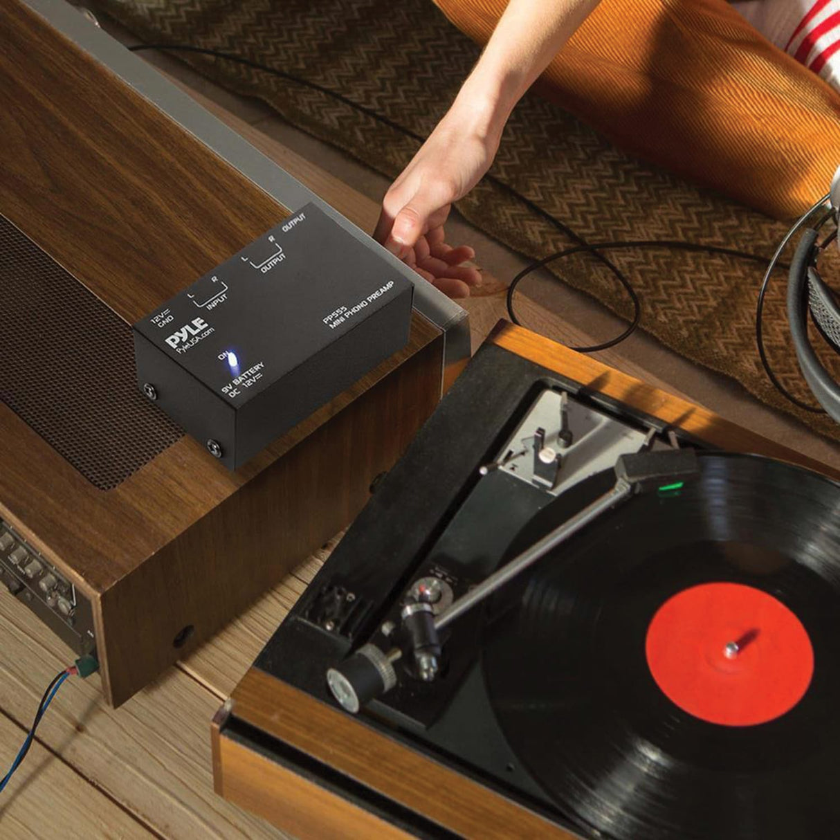 Pyle Ultra-Compact Phono Turntable Preamp