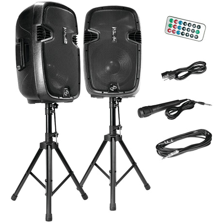 Pyle 1800-Watt Bluetooth Active/Passive Dual Speaker System Kit