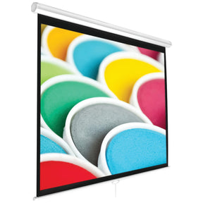 Pyle Universal Pull-down Manual Projection Screen, 84 In.