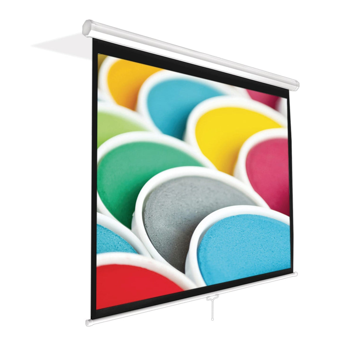 Pyle Universal Pull-down Manual Projection Screen, 84 In.