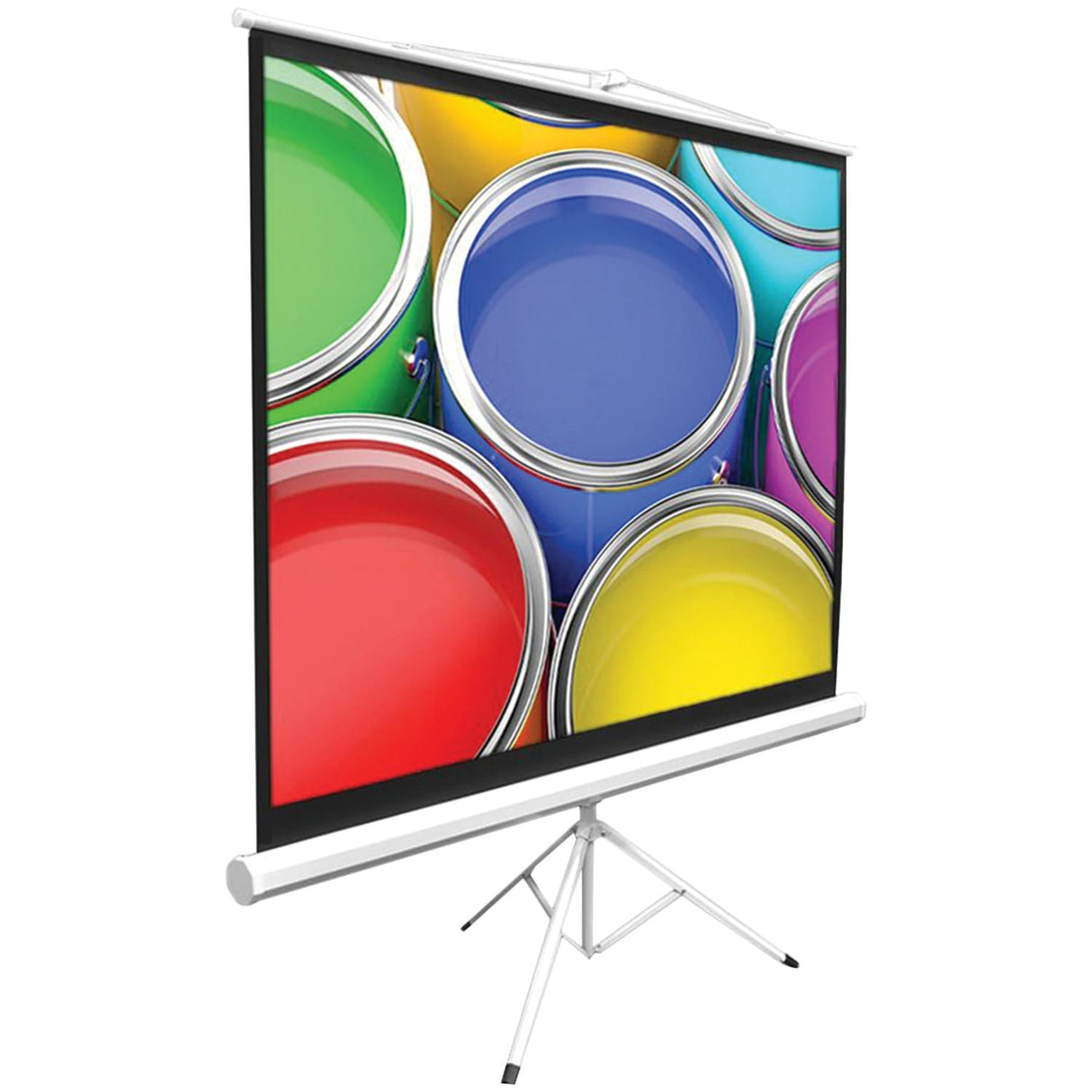 Pyle Floor-Standing Portable Tripod Manual Projector Screen, 50 In.