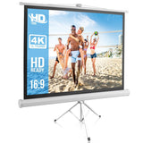 Pyle Floor-Standing Portable Tripod Manual Projector Screen, 50 In.