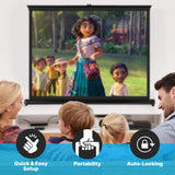 Pyle Retractable Pull-out-Style Manual Projector Screen, 50 In.