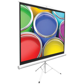 Pyle Floor-Standing Portable Tripod Manual Projector Screen, 84 In.