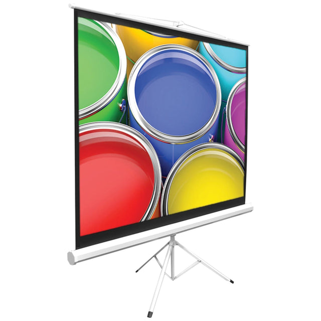 Pyle Floor-Standing Portable Tripod Manual Projector Screen, 84 In.