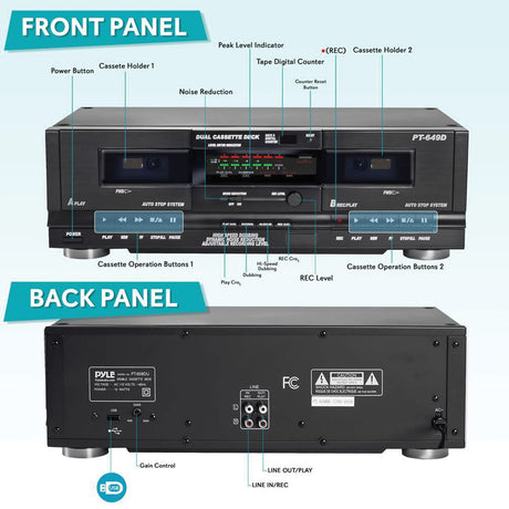 Pyle Dual Cassette Deck