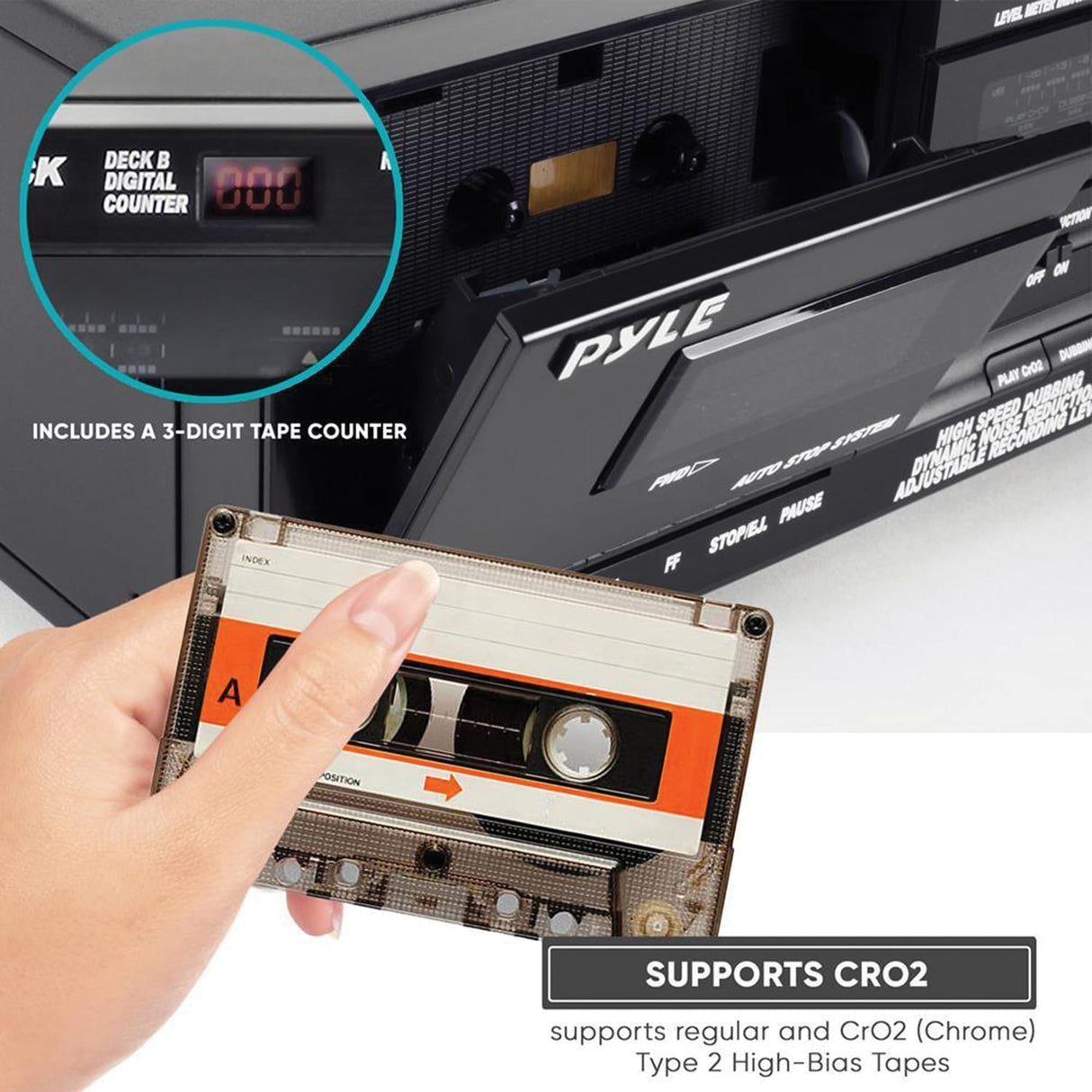 Pyle Dual Cassette Deck