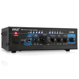 Pyle 240-Watt 2.0-Channel Mini Amplifier/Mixer/Pager with Bluetooth, Mic Input, USB, SD Card, and Aux, PTA4