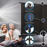 Pyle 60-In. Universal Floor-Standing Roll-up Projector Screen with Tripod Stand and Carrying Case