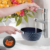 NutriChef Diamond Home Kitchen Cookware Set, Dark Blue