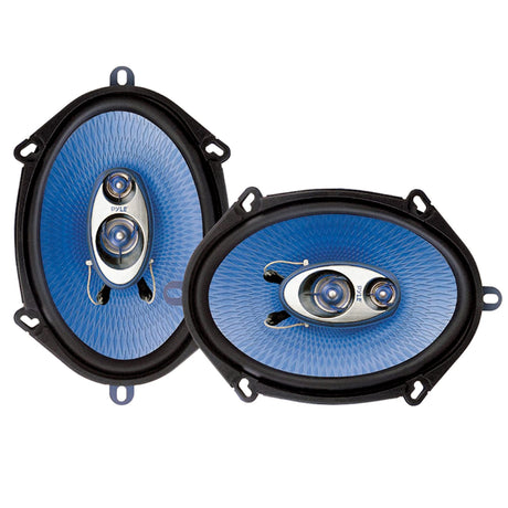 Pyle Blue Label 5-Inch x 7-Inch/6-Inch x 8-Inch 300-Watt-Max 3-Way Coaxial Speakers