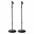 Pyle Universal Microphone Stand with Adjustable Height, Microphone Clip, and Heavy Compact Base, 2 Pack