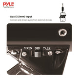 Pyle 50-Watt Megaphone Bullhorn with Aux, Siren, and Talk Modes