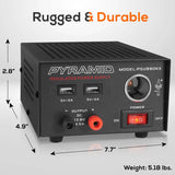 Pyramid Car Audio Hobbyist Desktop Bench Power Supply, AC to DC Power Converter with Dual USB Charging Ports and 12-Volt 4.5-Amp Plug, PSU990KX