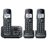 Panasonic 3-Handset Expandable Cordless Phone System with Answering System - Certified Refurbished