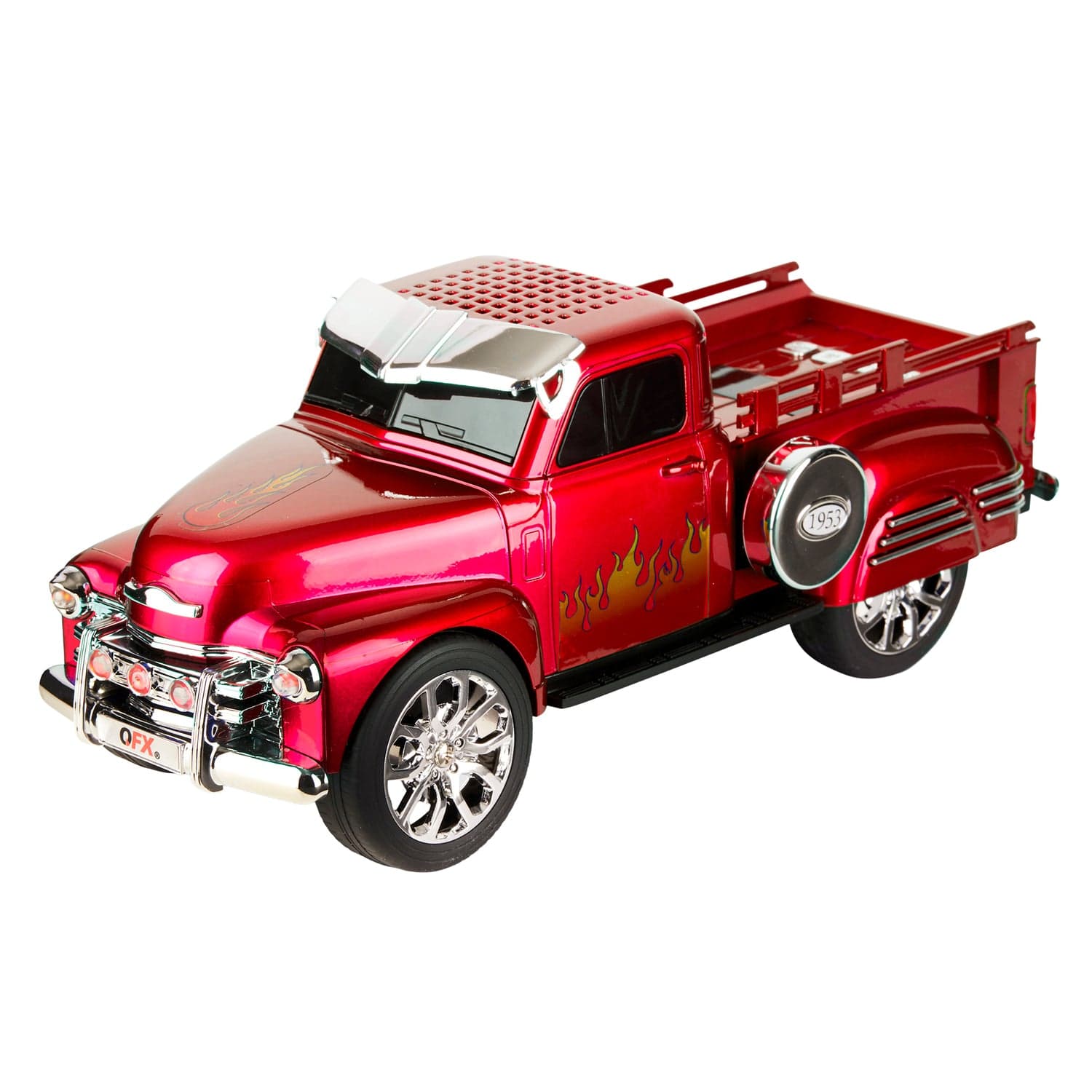 QFX BT-1953 Retro Truck Bluetooth Speaker, Red