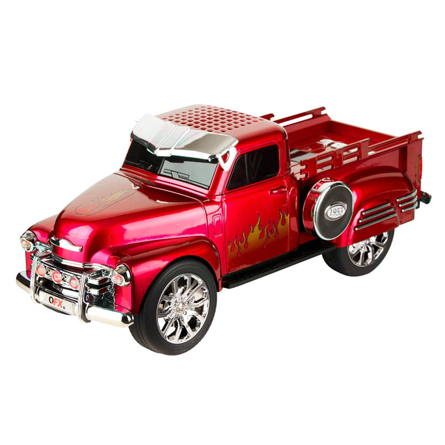 QFX BT-1953 Retro Truck Bluetooth Speaker, Red