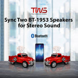 QFX BT-1953 Retro Truck Bluetooth Speaker, Red