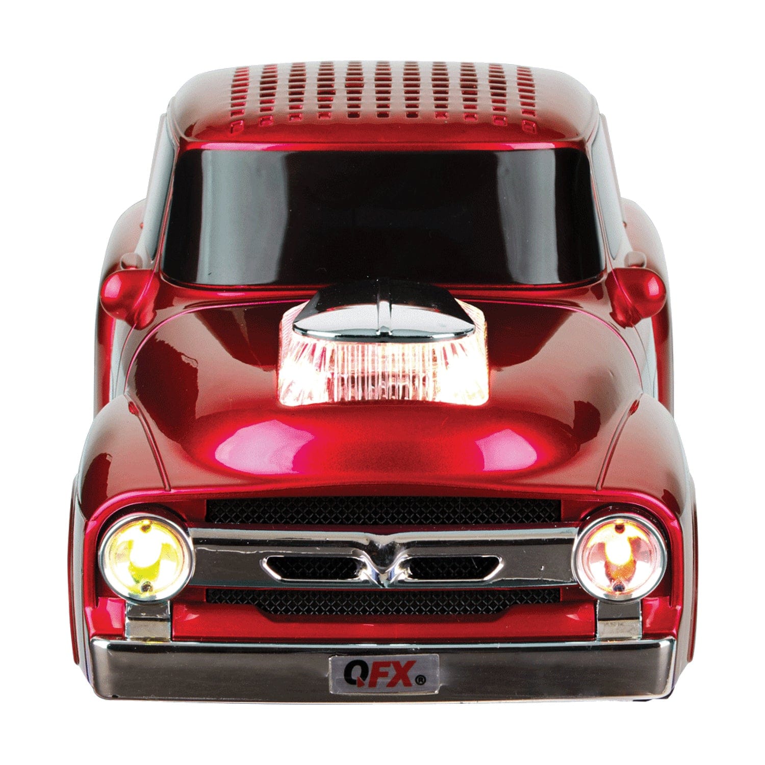 QFX BT-1956 Retro Truck Bluetooth Speaker, Red