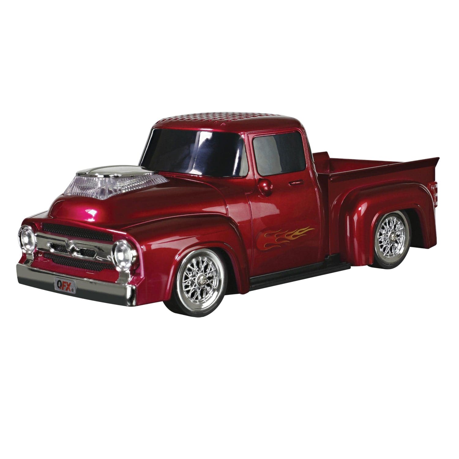 QFX BT-1956 Retro Truck Bluetooth Speaker, Red