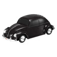 QFX BT-1960 Retro Car Portable Bluetooth Speaker with Speakerphone, True Wireless, FM Radio, and LED Party Lights, Black