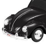 QFX BT-1960 Retro Car Portable Bluetooth Speaker with Speakerphone, True Wireless, FM Radio, and LED Party Lights, Black