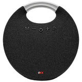 QFX Portable Bluetooth Speaker with Passive Bass Radiator and FM Radio, True Wireless, Black, BT-200