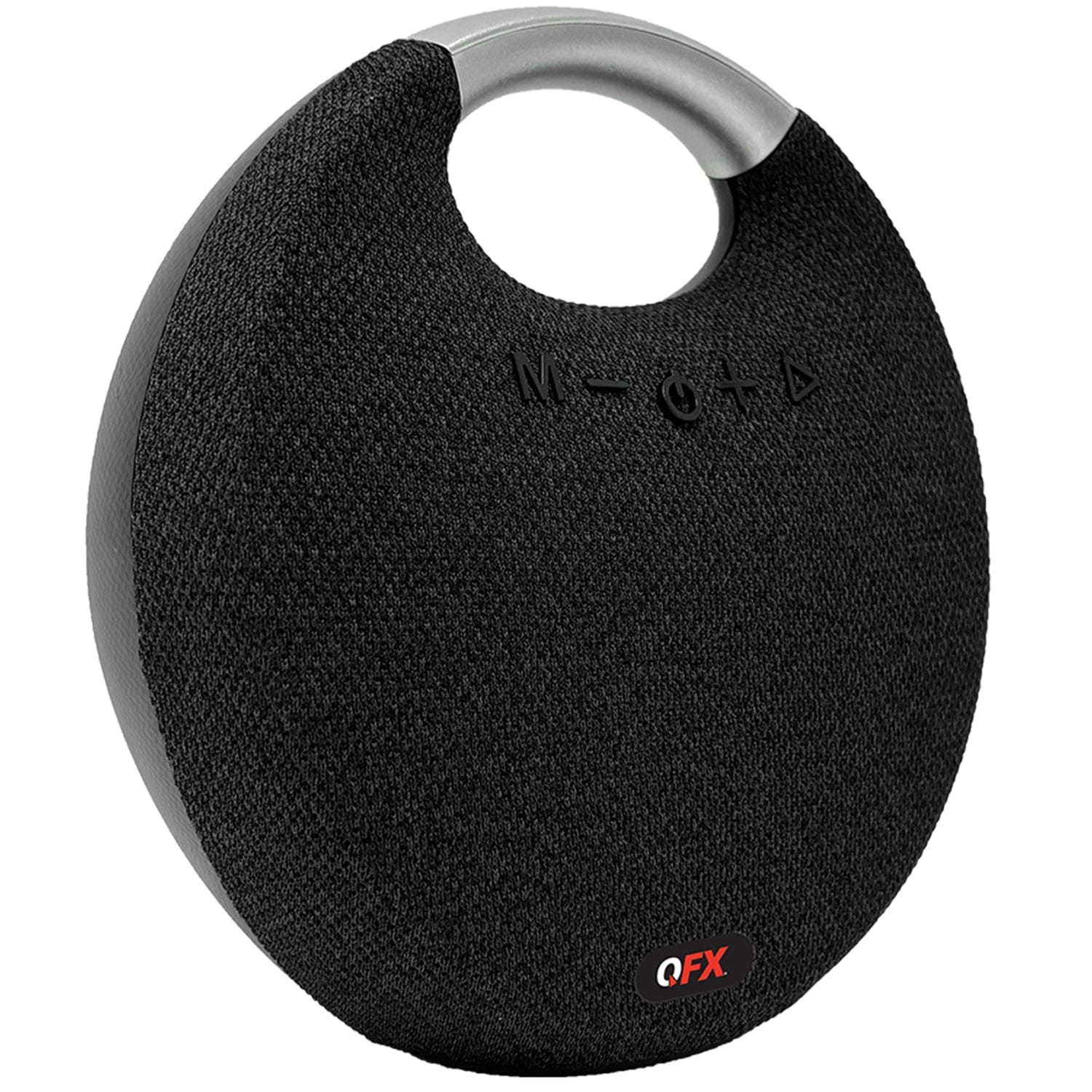 QFX Portable Bluetooth Speaker with Passive Bass Radiator and FM Radio, True Wireless, Black, BT-200