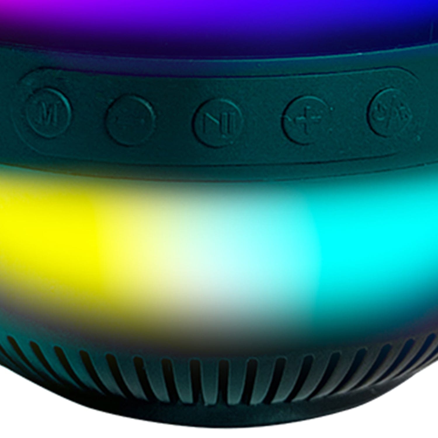QFX Portable Bluetooth Speaker with LED Party Lights and FM Radio, True Wireless, Black, BT-27