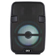 QFX Portable Bluetooth Speaker with LED Party Lights, FM Radio, and Microphone Input, True Wireless, BT-60, Black