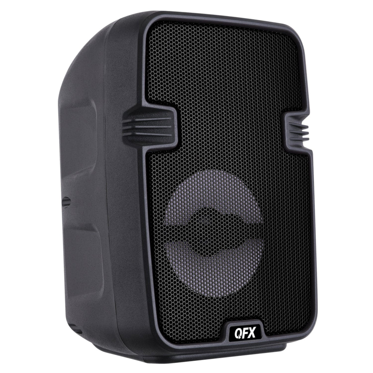 QFX Portable Bluetooth Speaker with LED Party Lights, FM Radio, and Microphone Input, True Wireless, BT-60, Black