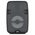 QFX Portable Bluetooth Speaker with LED Party Lights, FM Radio, and Microphone Input, True Wireless, BT-60, Charcoal