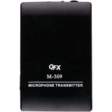 QFX M-309 Wireless Microphone System with Headset and Lapel Microphones and Body Pack Transmitter