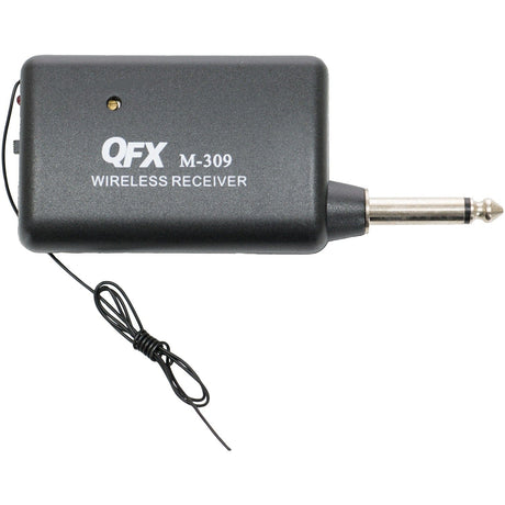 QFX M-309 Wireless Microphone System with Headset and Lapel Microphones and Body Pack Transmitter